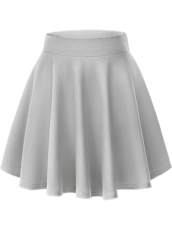 Women's Basic Versatile Stretchy Flared Casual Mini Skater Skirt