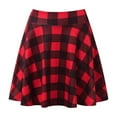 thumbnail image 1 of Women's Basic Versatile Stretchy Flared Skirt Stretchy Summer Short Skirt for Women (Red3 L), 1 of 5