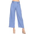 thumbnail image 1 of Women's Basic Wide Leg Elastic Waistband Button Detailing Pants, 1 of 5