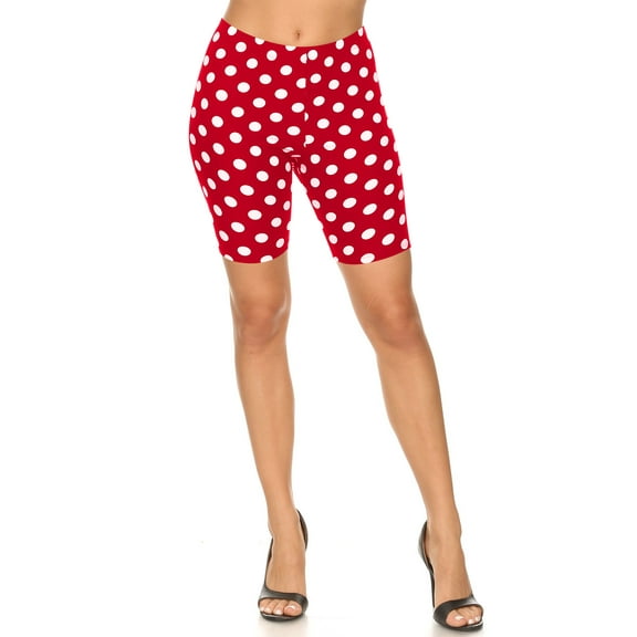 MOA COLLECTION Women's Solid Biker Shorts High-Waist Stretch Workout Pants