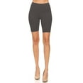 thumbnail image 1 of MOA COLLECTION Women's Solid Biker Shorts High-Waist Stretch Workout Pants, 1 of 4