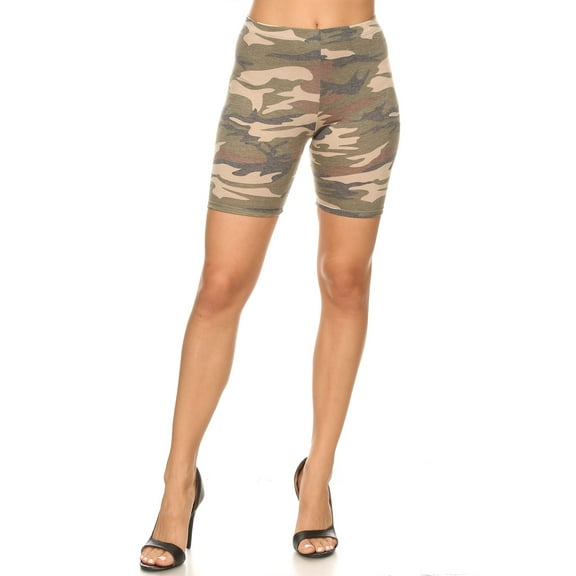 Women's Basic Workout Casual Solid Ribbed Biker Shorts Pants