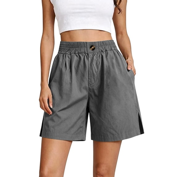 Women's Basketball Lace Trim Shorts, Patchwork Athletic Mid-Thigh Shorts, Elastic High Waist Workout Shorts, Loose Fit Sport Shorts, Yoga Exercise Shorts, Casual Streetwear Bottoms Black M