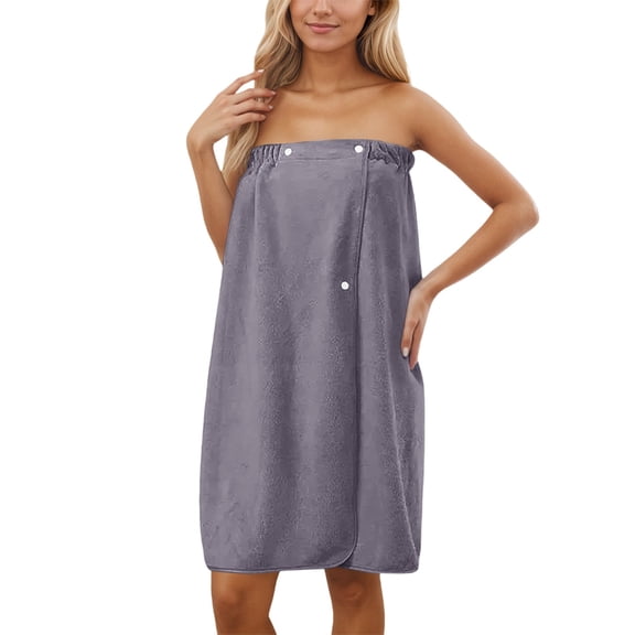 Women's Bath Towel Robe Quick Dry Women's Bath Robe Adjustable Closure Spa Towel Wrap
