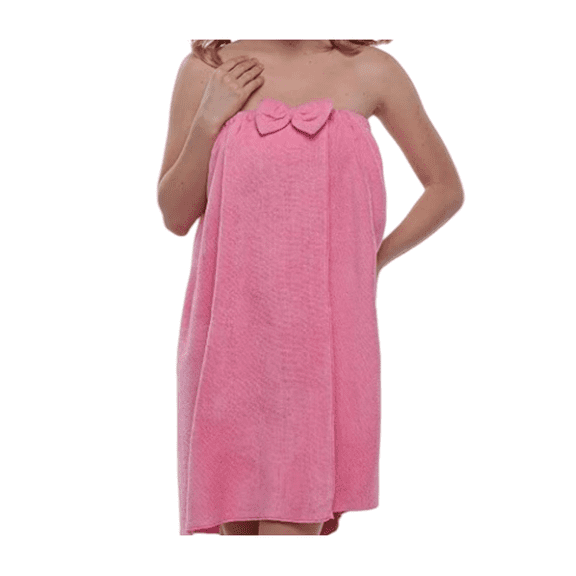 Women's Bath Towels, Microfiber Shower Wrap Robes Spa Body Wrap Bathrobe Ultra Absorbent Cover up Towels, Rose Red