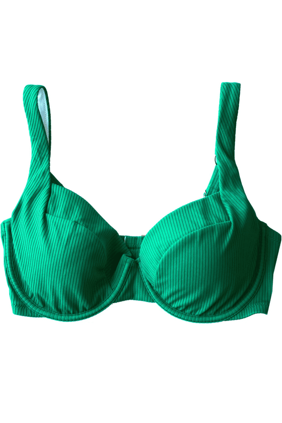 Women's Bathing Suit Top in Emerald Green, Underwire Support, Secure, Comfortable Fit, Stylish Swimwear for Mix and Match, Perfect for Pool or Beach, 36C size