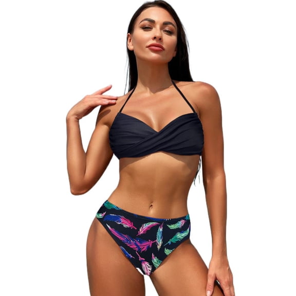 Women's Bathing Suits for Women 2 Piece Bikini Sets High Waisted Swimsuits Tummy Control Bikinis