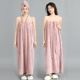thumbnail image 1 of Women's Bathrobe Spa Towel Wrap Adjustable Beach Cover Up Pool Robe Lightweight Quick Dry Bath Wrap Shower Robe Turkish Towel Dress, 1 of 5