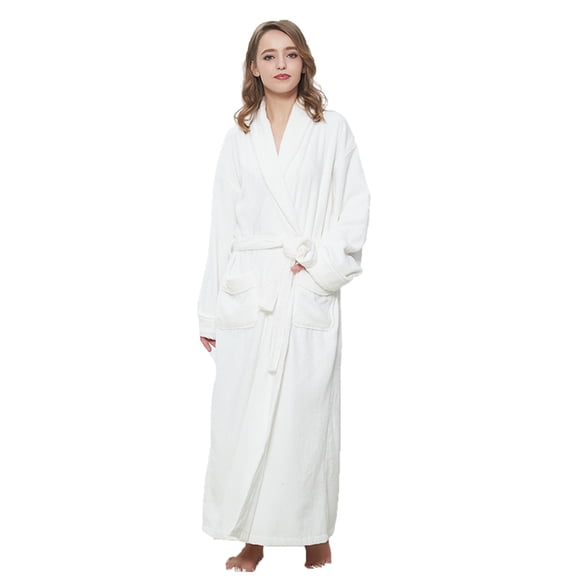 Women's Bathrobes Long Robes, Bathrobes For Women Terry Cloth, Dressing Gown Womens Pure Cotton Kimono Robes, Mens Ladies Nightgowns Bathrobe Lightweight Soft Sleepwear For Spa Shower