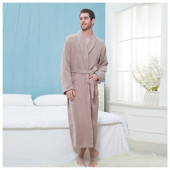 Women's Bathrobes Long Robes, Bathrobes For Women Terry Cloth, Dressing Gown Womens Pure Cotton Kimono Robes, Mens Ladies Nightgowns Bathrobe Lightweight Soft Sleepwear For Spa Shower