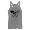 thumbnail image 1 of Women's Batman Caped Crusader Schematics  Racerback Tank Top Gray Heather 2X Large, 1 of 3