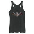 thumbnail image 1 of Women's Batman Logo Geometric Wing  Racerback Tank Top Black Heather Small, 1 of 3