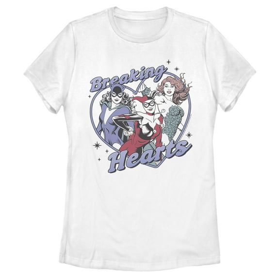 Women's Batman Valentine's Day Heartbreaker Graphic Tee White Small