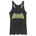 thumbnail image 1 of Women's Batman Vintage Hero Logo  Racerback Tank Top Black Heather Small, 1 of 3