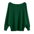thumbnail image 1 of Women's Batwing Sleeve Boat Neck Oversized Knit Sweater For Fall & Winter Comfortable Warmth, 1 of 2