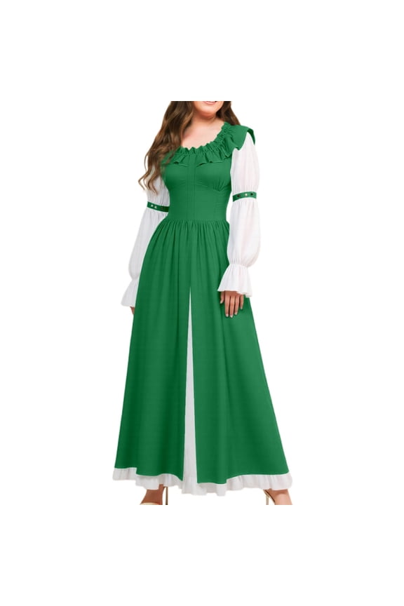 Women's Bavarian Oktoberfest Traditional Dirndl Dress Casual Festival Skirt Outfit Comfortable Flowy Design