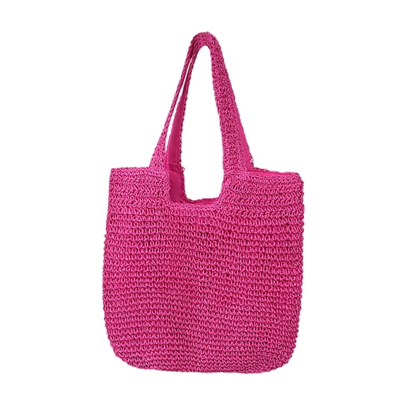Women's Beach Bags Summer - Large Woven Straw Tote Purse with Soft Interior - Stylish Rattan Shoulder Bag for Vacation, Poolside & Travel Essentials