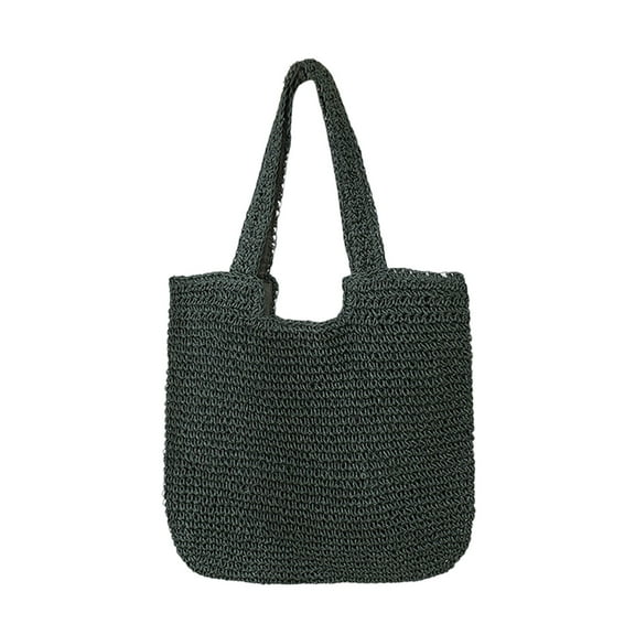 Women's Beach Bags Summer - Large Woven Straw Tote Purse with Soft Interior - Stylish Rattan Shoulder Bag for Vacation, Poolside & Travel Essentials