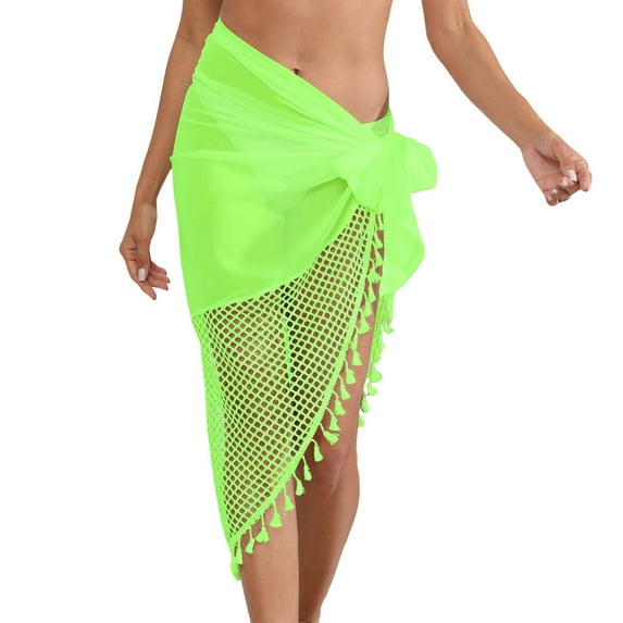 Women's Beach Cover Up Crochet Dress Contrast Blouse Bohemian Style Summer Beach