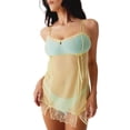 thumbnail image 1 of Women's Beach Cover Up Dress Sleeveless Sheer Mesh Lace Bikini Cover Up Cami Dress, 1 of 9