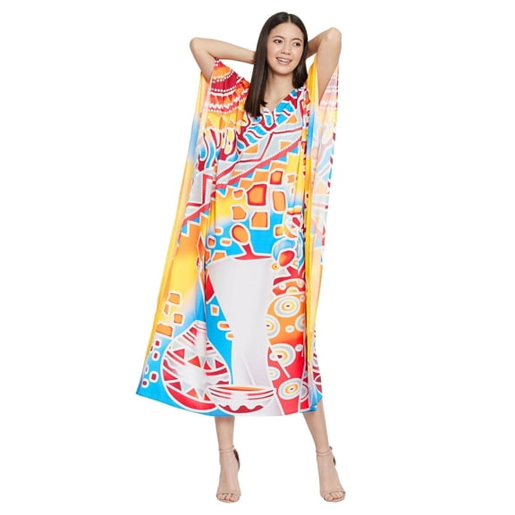 Women's Beach Dress Kaftan Evening Dress Top Tunic Dress