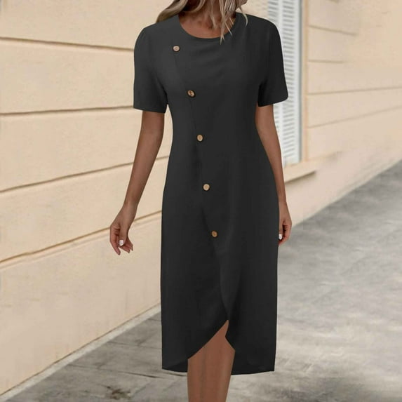 Women's Beach Dress Spring/summer Fashion Elegant Wrap Round Neck Floral Boho Style Dress Flowing Pleated Long Dress Beach T Shirts for Women Tight Summer Dress for Women Sporty Dress for Women Peach