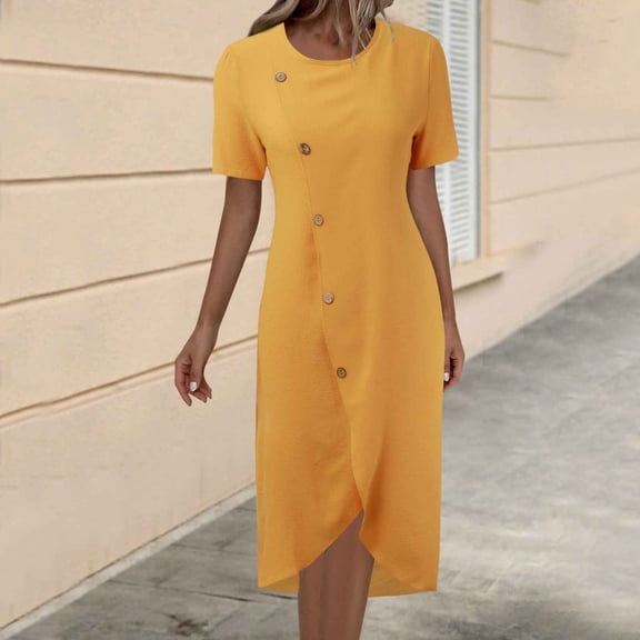 Women's Beach Dress Spring/summer Fashion Elegant Wrap Round Neck Floral Boho Style Dress Flowing Pleated Long Dress Long Dress Pockets Summer Beach Dress Cute Casual Dress Olive Summer Dress Dresses