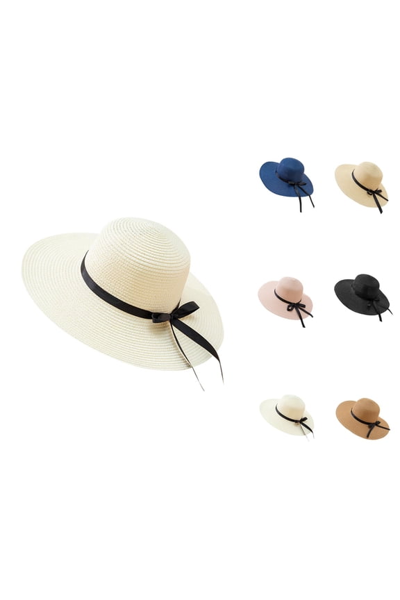 Women's Beach Hat â UV Protection, Packable, Wide Brim Straw Sun Hat for Summer, Vacation, and Travel â for Hiking, Poolside Relaxation, and Outdoor Sun Protection Activities