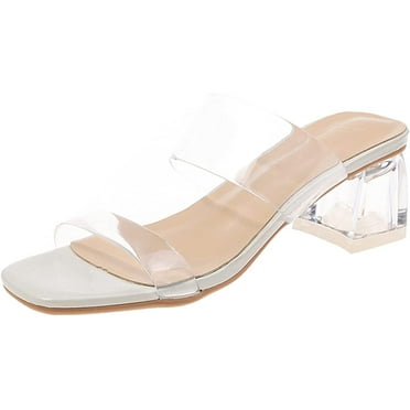 Women's Beach Sandals Ankle Straps Open Toe Slip Slip On Flat Slippers Beach Shoes