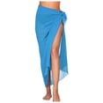 thumbnail image 1 of Women's Beach Sarong Pareo - One Size Chiffon Cover Up, Lightweight for Swimwear, 145cm Length, 1 of 4