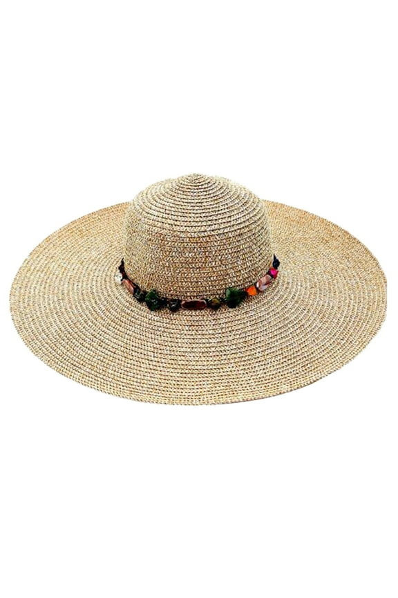 Women's Beach Solid Color Sun Hat for Sun and Shading Womens Beach Womens Fedoras Campaign Hat Rain Fedora Hat Roofing Hats Adjustable Hat for Women Dominoes Visor Caps Cowboy Hat Wide Is 17