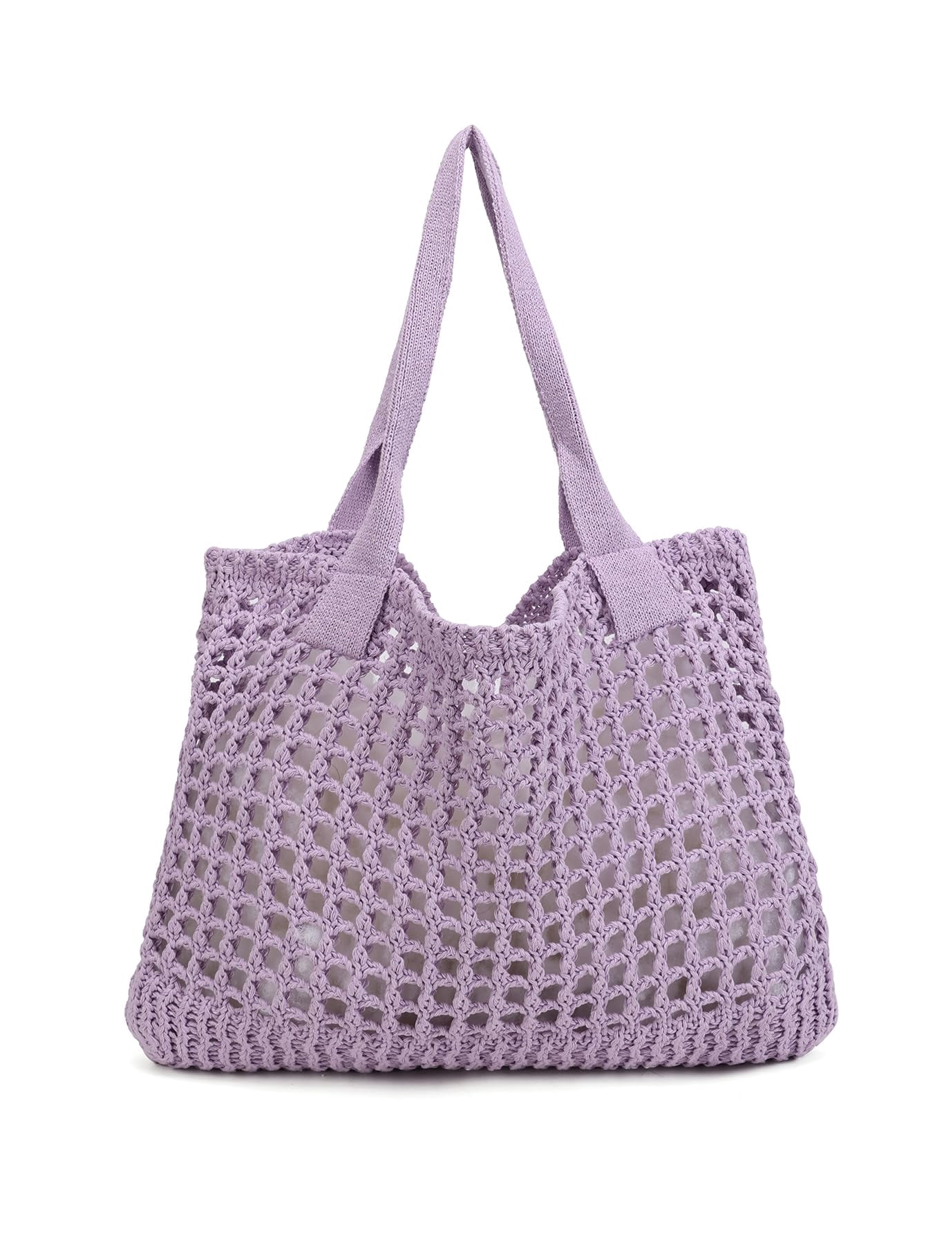 Women's Beach Tote Bag, Crocheted Knit Hollow Design, Stylish & Spacious Tote for Beach,Travel,and Everyday Use,Cute Aesthetic Summer Handbag(khaki)