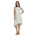 thumbnail image 1 of Women's Beach Wedding Double Ruffle Top Highlow Bridesmaid Dress, 1 of 5