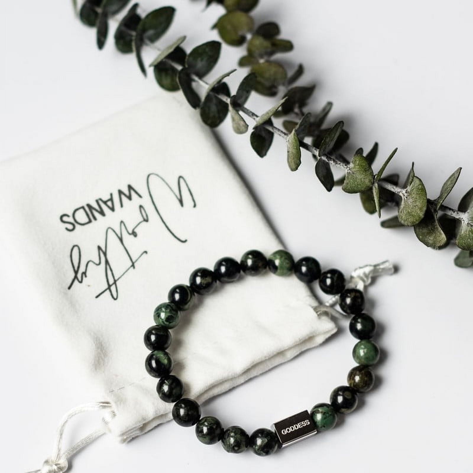 WORTHY WANDS Women's Beaded Bracelet | Goddess Badass | Mantra Jewelry | Crystal Bracelet