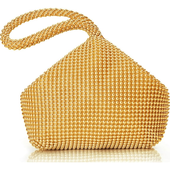 Women's Beaded Clutch Evening Bags Vintage Elegant Triangle Purse for 1920s Party Prom Wedding