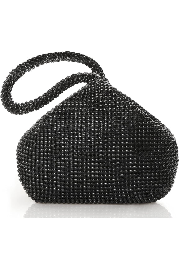 Women's Beaded Clutch Evening Bags Vintage Elegant Triangle Purse for 1920s Party Prom Wedding