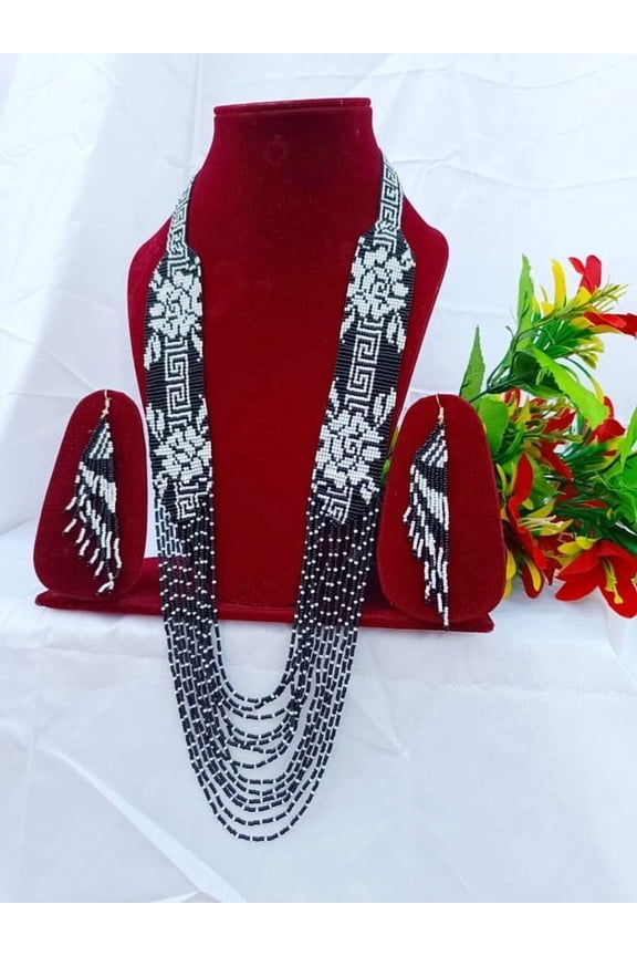 Women's Beaded Long Necklace Bohemian Style Neck Wear Tassel Seed Ukrainian Beaded Jewelry For Gifting Use