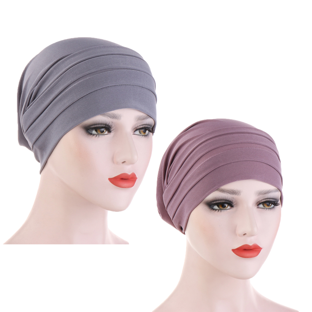 Women's Elastic Flower Turban Hat – Soft Cotton Chemo Cap / Hair Loss Hijab – Unbranded