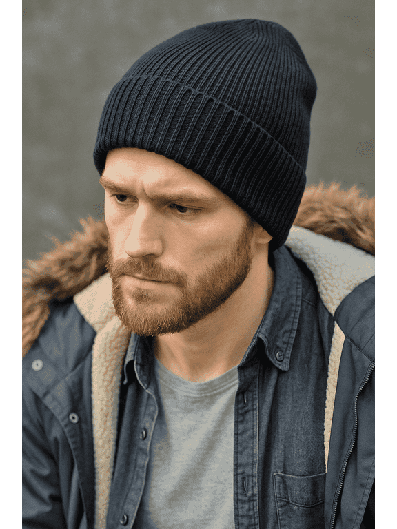 5-Pack, Mens & Womens Quality Warm Winter Cuffed Beanie Hat Multi-pack, SOFT Poly, Rayon, Nylon Blend Knit, Black, Outtek
