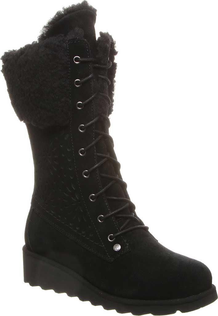 Women s Bearpaw Kylie Knee High Boot Black II Cow Suede 7 M Walmart