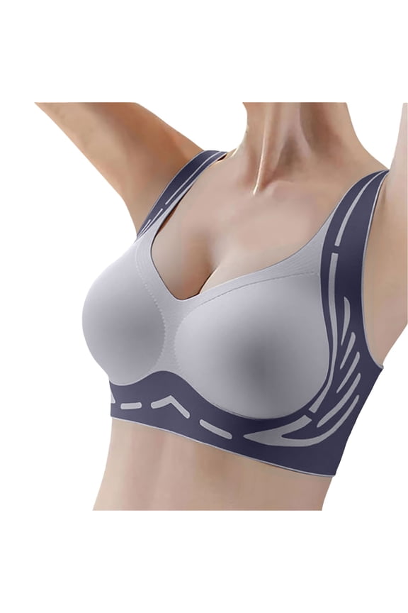 Women's Beautiful Back Lift Top Support Seamless Underwear Fixed Cup Pair Of Sagging Folding Vest Bra Bandeau Bra with Support Wireless Full Coverage Bras for Women Keyhole Bra Wire Push up Bra