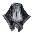 thumbnail image 1 of Women's Beautiful Retro Style Poncho Capes Boho Shawl Wraps Ruana Printed Tassel Cardigan Scarf for Spring Winter, 1 of 5