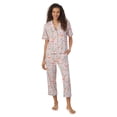 thumbnail image 1 of Women's Beauty Sleep Social Cozy Jersey Notch Pajama Top & Cropped Pajama Pants Set Color: Best In Show Dogs Size: MEDIUM, 1 of 5