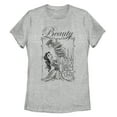 thumbnail image 1 of Women's Beauty and the Beast Belle Book Tower  Graphic Tee Athletic Heather Large, 1 of 3