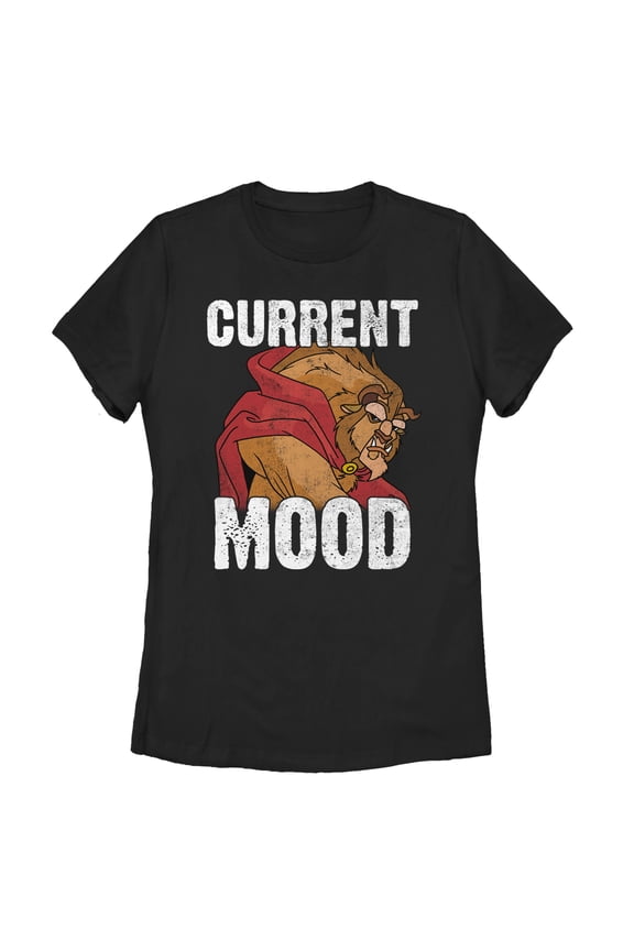 Women's Beauty and the Beast Current Mood Graphic Tee Black X Large