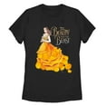 thumbnail image 1 of Women's Beauty and the Beast Rose Petal Dress  Graphic Tee Black 2X Large, 1 of 3