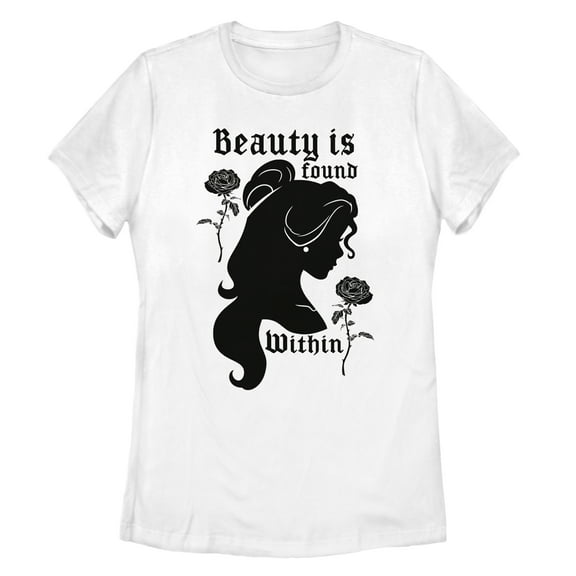 Women's Beauty and the Beast Within  Graphic Tee White 2X Large