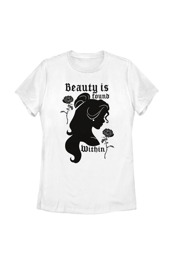 Women's Beauty and the Beast Within  Graphic Tee White 2X Large