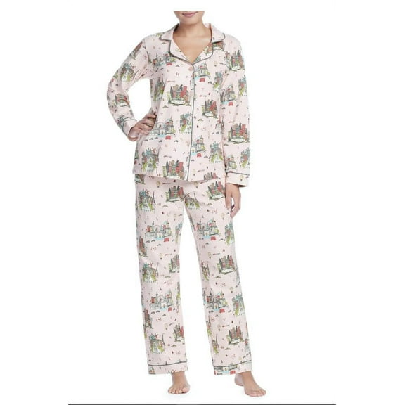 Womens Bedhead Classic Print Pajamas, Size X-Small White