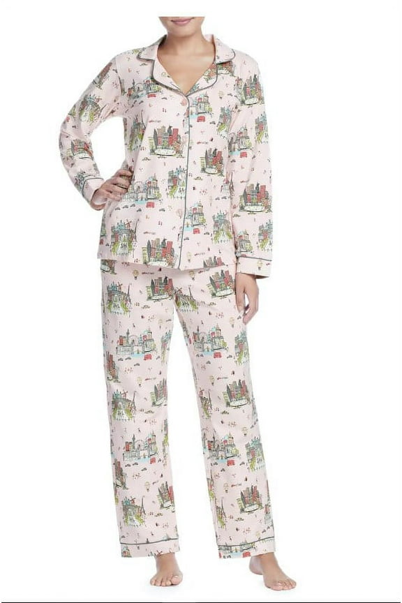 Womens Bedhead Classic Print Pajamas, Size X-Small White
